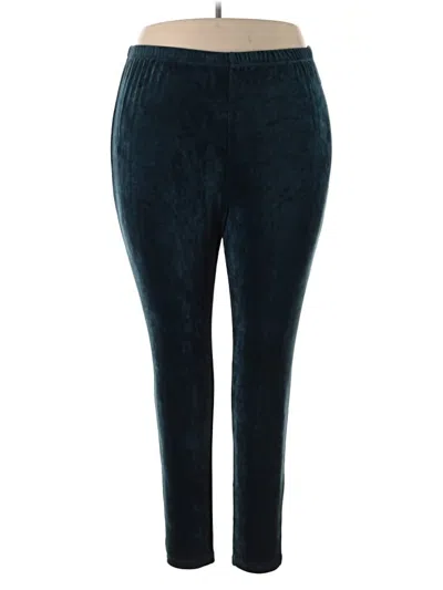 Pre-owned Woman Within Casual Pants In Blue