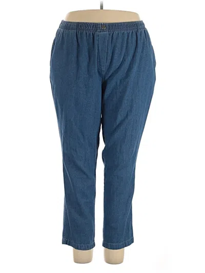 Pre-owned Woman Within Casual Pants In Blue