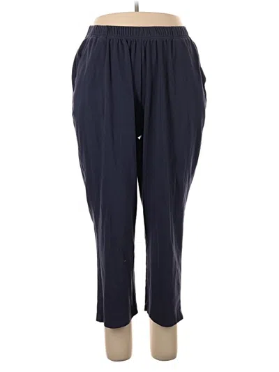 Pre-owned Woman Within Casual Pants In Blue