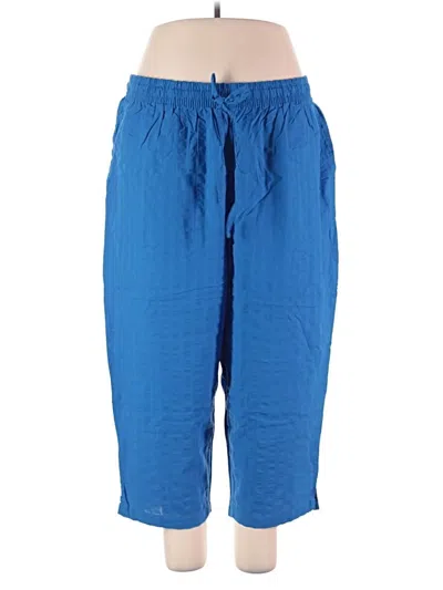 Pre-owned Woman Within Casual Pants In Blue