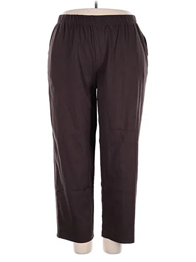 Pre-owned Woman Within Casual Pants In Brown