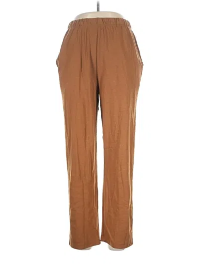 Pre-owned Woman Within Casual Pants In Brown