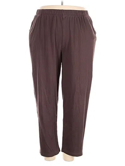 Pre-owned Woman Within Casual Pants In Brown