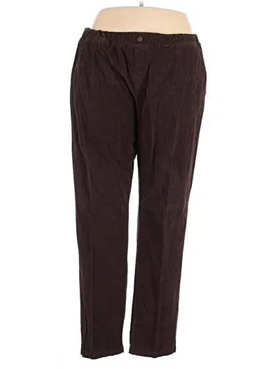 Pre-owned Woman Within Casual Pants In Brown