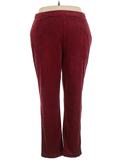 Pre-owned Woman Within Casual Pants In Burgundy