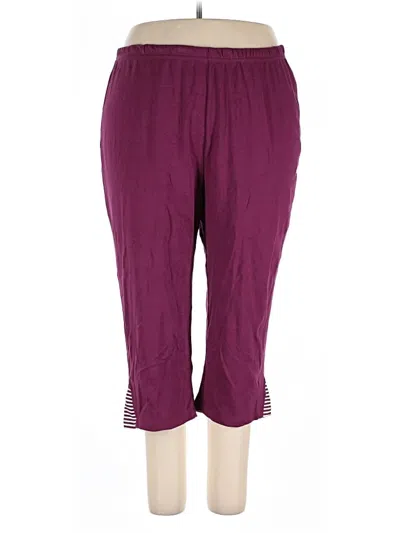 Pre-owned Woman Within Casual Pants In Burgundy