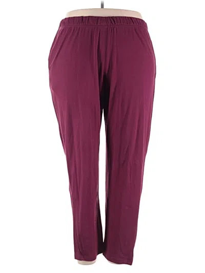Pre-owned Woman Within Casual Pants In Burgundy