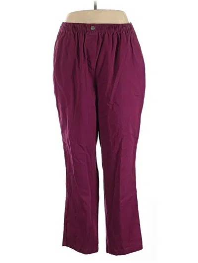 Pre-owned Woman Within Casual Pants In Burgundy