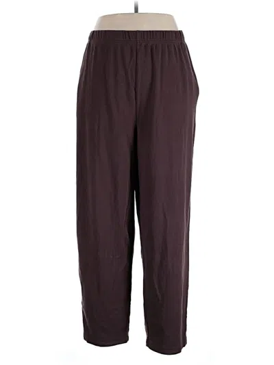Pre-owned Woman Within Casual Pants In Burgundy