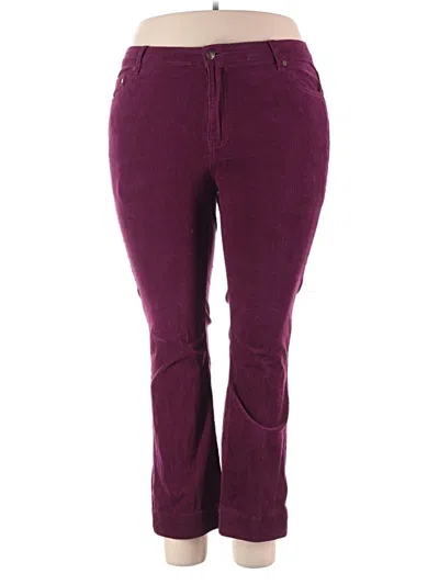 Pre-owned Woman Within Casual Pants In Burgundy