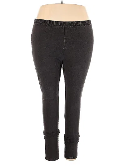 Pre-owned Woman Within Casual Pants In Gray