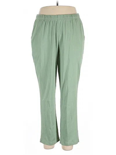 Pre-owned Woman Within Casual Pants In Green