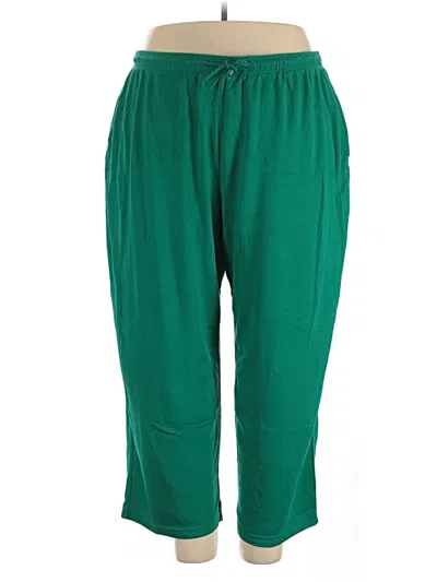 Pre-owned Woman Within Casual Pants In Green