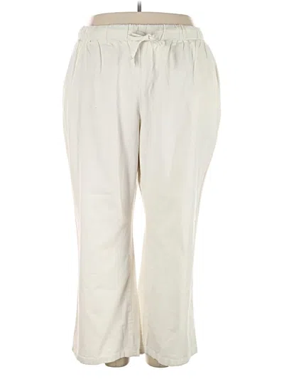 Pre-owned Woman Within Casual Pants In Ivory