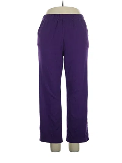 Pre-owned Woman Within Casual Pants In Purple