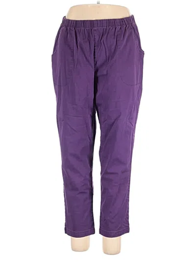 Pre-owned Woman Within Casual Pants In Purple