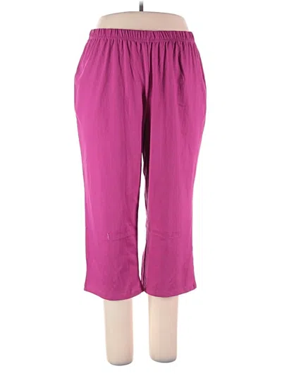 Pre-owned Woman Within Casual Pants In Purple