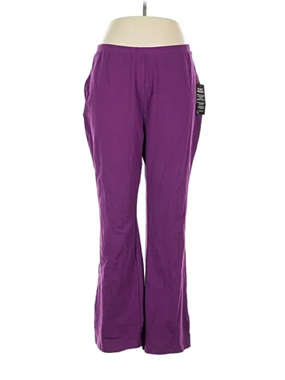 Pre-owned Woman Within Casual Pants In Purple