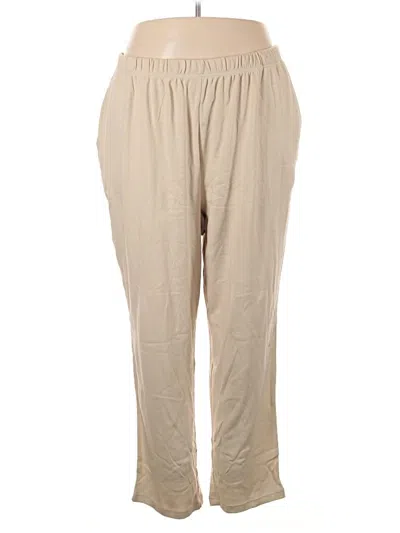Pre-owned Woman Within Casual Pants In Tan