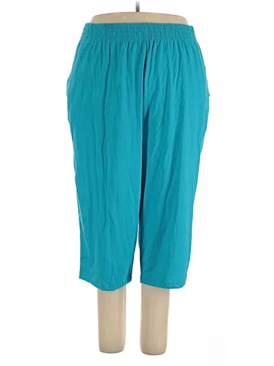Pre-owned Woman Within Casual Pants In Teal