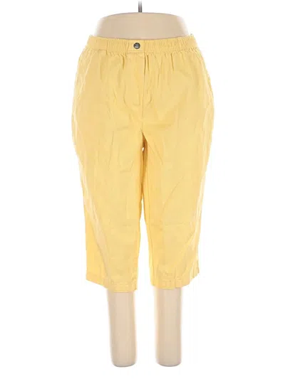 Pre-owned Woman Within Casual Pants In Yellow