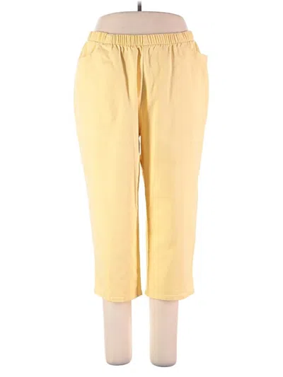 Pre-owned Woman Within Casual Pants In Yellow