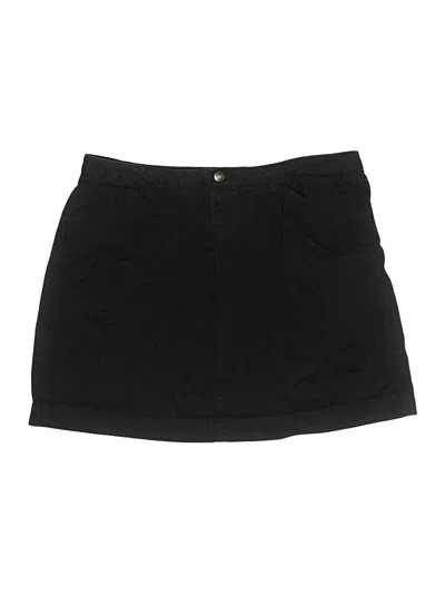Pre-owned Woman Within Casual Skirt In Black