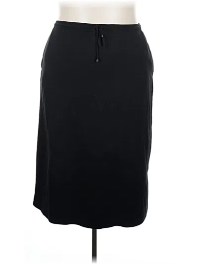 Pre-owned Woman Within Casual Skirt In Black