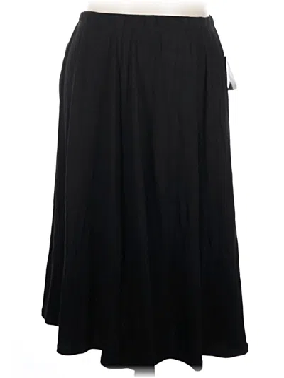 Pre-owned Woman Within Casual Skirt In Black