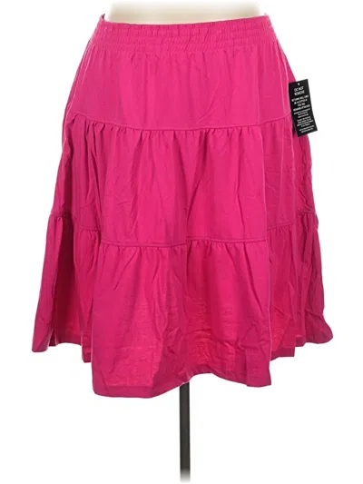 Pre-owned Woman Within Casual Skirt In Pink