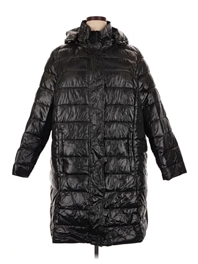 Pre-owned Woman Within Coat In Black