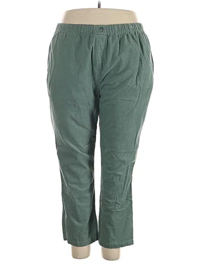 Pre-owned Woman Within Cord Pant In Green