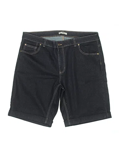 Pre-owned Woman Within Denim Shorts In Blue