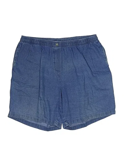 Pre-owned Woman Within Denim Shorts In Blue
