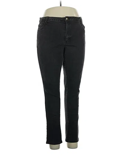 Pre-owned Woman Within Jeans In Black