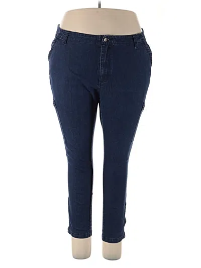 Pre-owned Woman Within Jeans In Blue