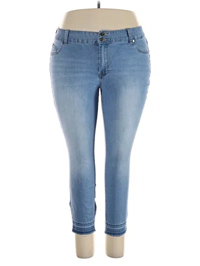 Pre-owned Woman Within Jeans In Blue