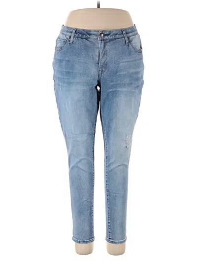 Pre-owned Woman Within Jeans In Blue