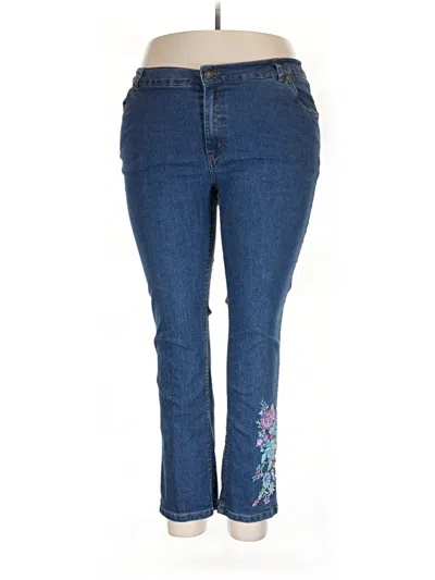 Pre-owned Woman Within Jeans In Blue