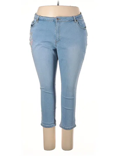 Pre-owned Woman Within Jeans In Blue