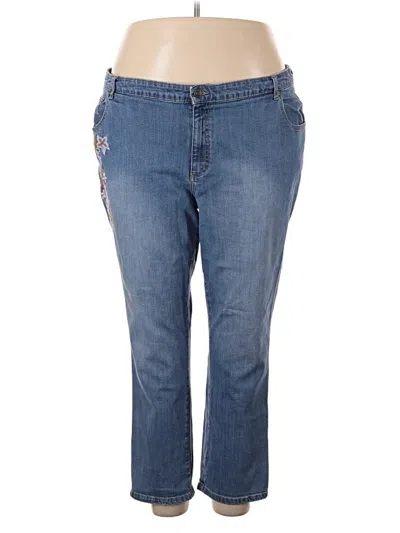 Pre-owned Woman Within Jeans In Blue