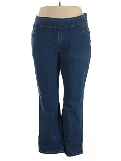 Pre-owned Woman Within Jeans In Blue