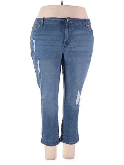 Pre-owned Woman Within Jeans In Blue