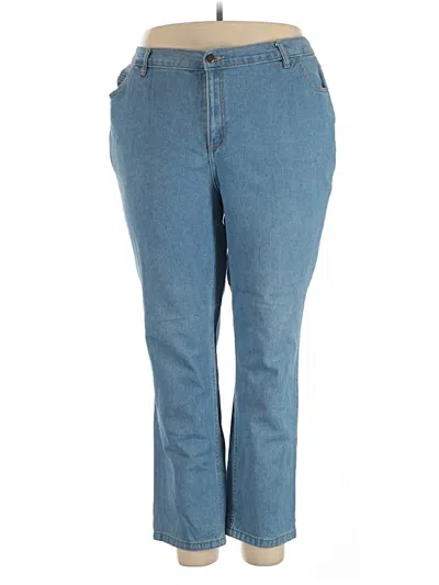 Pre-owned Woman Within Jeans In Blue