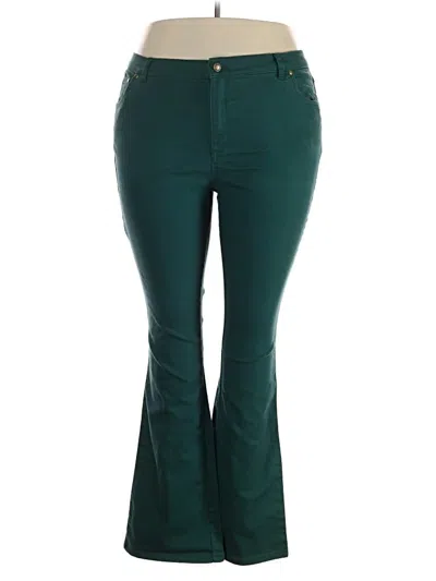 Pre-owned Woman Within Jeans In Green