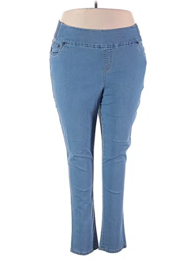 Pre-owned Woman Within Jeggings In Blue