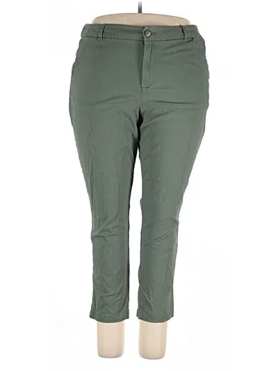 Pre-owned Woman Within Jeggings In Green