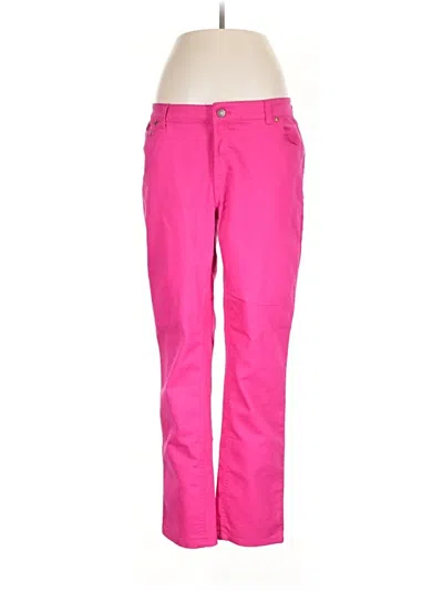 Pre-owned Woman Within Jeggings In Pink