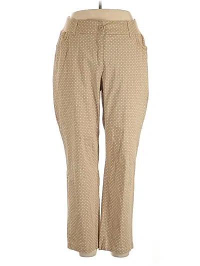 Pre-owned Woman Within Khaki Pant In Brown