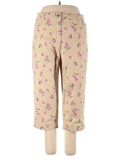 Pre-owned Woman Within Khaki Pant In Brown